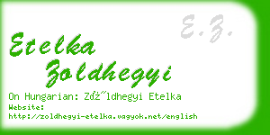 etelka zoldhegyi business card